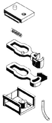 Micro Trains 001 02 014 Body Mount Couplers Short Shank w/Draft Gear Boxes 2 Pair