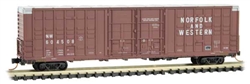 Micro Trains 105 00 140 Berwick 60' Excess Height Waffle Side Double Plug Door Boxcar Norfolk & Western 604508