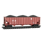 Micro-Trains 108 00 641 N 100-Ton 3-Bay Ribside Open Hopper w/Coal Load Burlington Northern Santa Fe #617893