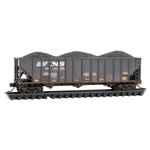 Micro-Trains 108 44 540 N 100-Ton 3-Bay Ribside Open Hopper w/Coal Load Norfolk Southern #145808 Weathered