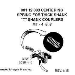 Micro Trains 001 12 003 Centering Springs For 3/32" or .098" Thick "T" Shank Couplers Pkg(12)
