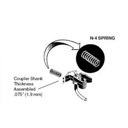 Micro Trains 001 12 004 Centering Springs For 5/64" or .075" Thick "T" Shank Couplers Pkg(12)