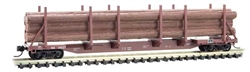 Micro Trains 115 00 072 Evans 65' 100 Ton Log Car with Log Load Norfolk Southern 111527