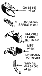 Micro Trains 001 30 012 Truck Mount Couplers "T" Shank .225"