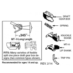 Micro Trains 001 30 014 Truck Mount Couplers "T" Shank .345"