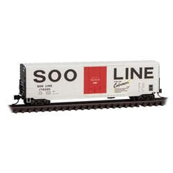 Micro-Trains 181 00 130 N 50' Boxcar w/8' Plug Door No Roofwalk Short Ladders Soo Line 178260