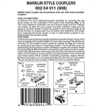 Micro Trains 002 04 011 Coupler Marklin Compatible for F7 Locomotives and Cabooses 2 Pairs