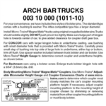 Micro Trains 003 10 000 Arch Bar Trucks No Couplers 10 Pairs