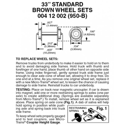 Micro Trains 004 12 002 Wheelsets 33" Diameter Axles (Brown) Pkg(12)