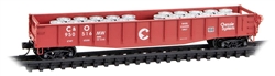 Micro-Trains 046 00 500 N 50' Gondola w/Fishbelly Sides Drop-Ends Wheel Load Kit Chessie System C&O #950516