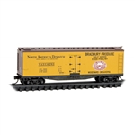 Micro-Trains 049 00 981 N 40' Double-Sheathed Wood Reefer w/Vertical Brake Wheel Bradbury Produce NADX #6283