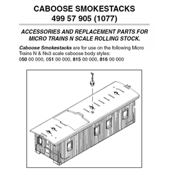 Micro Trains 499 57 905 Smokestacks For Cabooses Pkg(12)