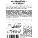 Micro Trains 005 02 000 Arch Bar Trucks Less Couplers 1 Pair
