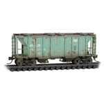 Micro-Trains 095 44 100 N PS-2 2-Bay Covered Hopper Penn Central #74216 Weathered