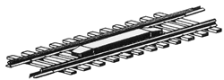 Micro Trains 988 00 173 Permanent Uncoupler Magnet Mounted in Code 80 Track Section