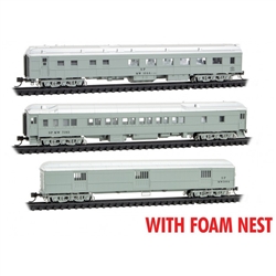 Micro-Trains 993 02 230 N MOW Converted Sleeper, Diner, Horse/Baggage Cars , Foam Nest Southern Pacific #5984, 1044, 7183