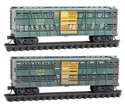 Micro Trains 993 05 022 N 40' Despatch Stock Car Ferrocarril del Pacifico #7244 7265 Weathered