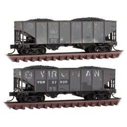 Micro-Trains 993 05 940 N 33' Hopper Weathered 2-pack Virginian VGN