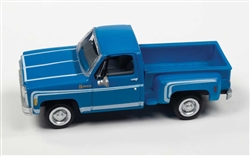 Classic Metal Works 30616 HO 1976 Chevy Stepside Pickup Assembled Hawaiian Blue