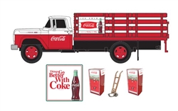 Classic Metal Works 40006 HO 1960 Ford Stakebed Truck w/ Vending Machines Assembled Mini Metals Coca-Cola