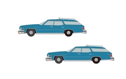 Classic Metal Works 50420 N 1976 Buick Estate Wagon Assembled Potomac Blue Poly