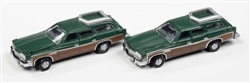 Classic Metal Works 50431 N 1975 Buick Estate Wagon 2-Pack Assembled Dark Green