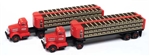 Classic Metal Works 51207 N IH R-190 Tractor Flatbed Trailer Load 2-Pack Assembled Mini Metals Coca Cola