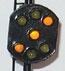 NJ International 1049 HO Pennsylvania Position Light LED Signal Head Only Clipped Head Housing w/Flat Sides