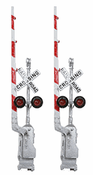 NJ International 1160 HO Crossing Gate Signals Assembled Crossbuck w/"A" Type Gate Red White & 2 Working LEDs