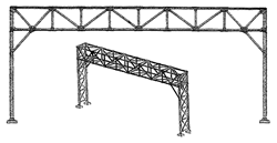 NJ International 4007 HO Standard Signal Bridge Kit For 3-4 Tracks