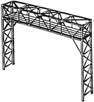 NJ International 4210 N Two-Track Signal Bridge Only Kit Black