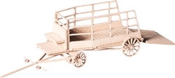 Noch 14245 HO Wooden Livestock Wagon Laser-Cut Kit Figures Not Included