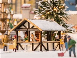 Noch 14393 HO Christmas Market Mulled Wine Stand Laser-Cut Wood Kit