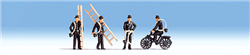 Noch 15052 HO Chimney Sweeps w/Accessories 4 Sweeps 2 Ladders Hoses & Bike