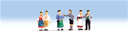 Noch 15578 HO People in Vintage German Costume Pkg 6