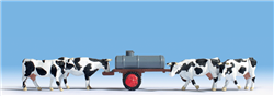 Noch 16658 HO Cows at a Water Trough w/ Trailer