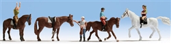 Noch 36630 N Equestrians 4 People & 4 Horses