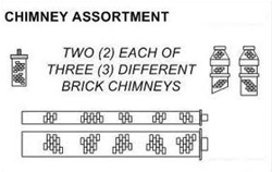 N Scale Architect 20004 N Chimney Assortment 2 Ornate 2 Shed Chimneys 2 Full-Length