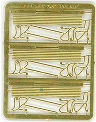 N Scale Architect 96644 N LMS-LNWR Platform Seats Etched-Brass Kit Pkg 3