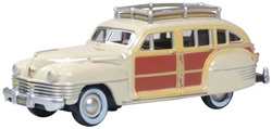Oxford 87CB42003 HO 1942 Chrysler Town and Country Station Wagon Assembled Catalina Tan Brown