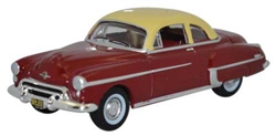 Oxford 87OR50001 HO 1950 Oldsmobile Rocket 88 Assembled Red Cream