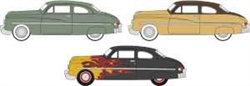 Oxford 87SET002 HO 1949 Mercury 8 Coupe 3-Pack Assembled 70th Anniversary Set 1