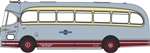 Oxford NWFA002 N Weymann Fanfare Bus Grey Cars ivory