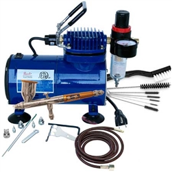 Paasche TG100D Airbrush w/Compressor TG-3F/D500SR/AC-7