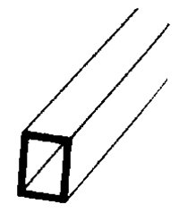 Plastruct 90631 Styrene Tubing Rectangular 1/4 x 3/16 x 15" Pkg 5