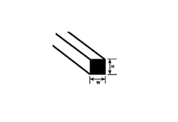 Plastruct 90760 Styrene Rod Square 0.08 x 10" Long Pkg 10