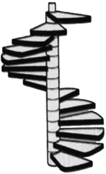 Plastruct 90962 N Custom Spiral Staircase 3/64" H x 7/32" W x 15/64" L 570-90962