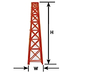 Plastruct 94891 O Radio/Electric Tower 8" 570-94891