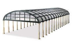 Peco LK-20X HO Rounded Glass Trainshed Overall Roof Kit