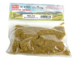 Peco PS-G610 Static Grass 1/4" Wild Meadow .7oz 